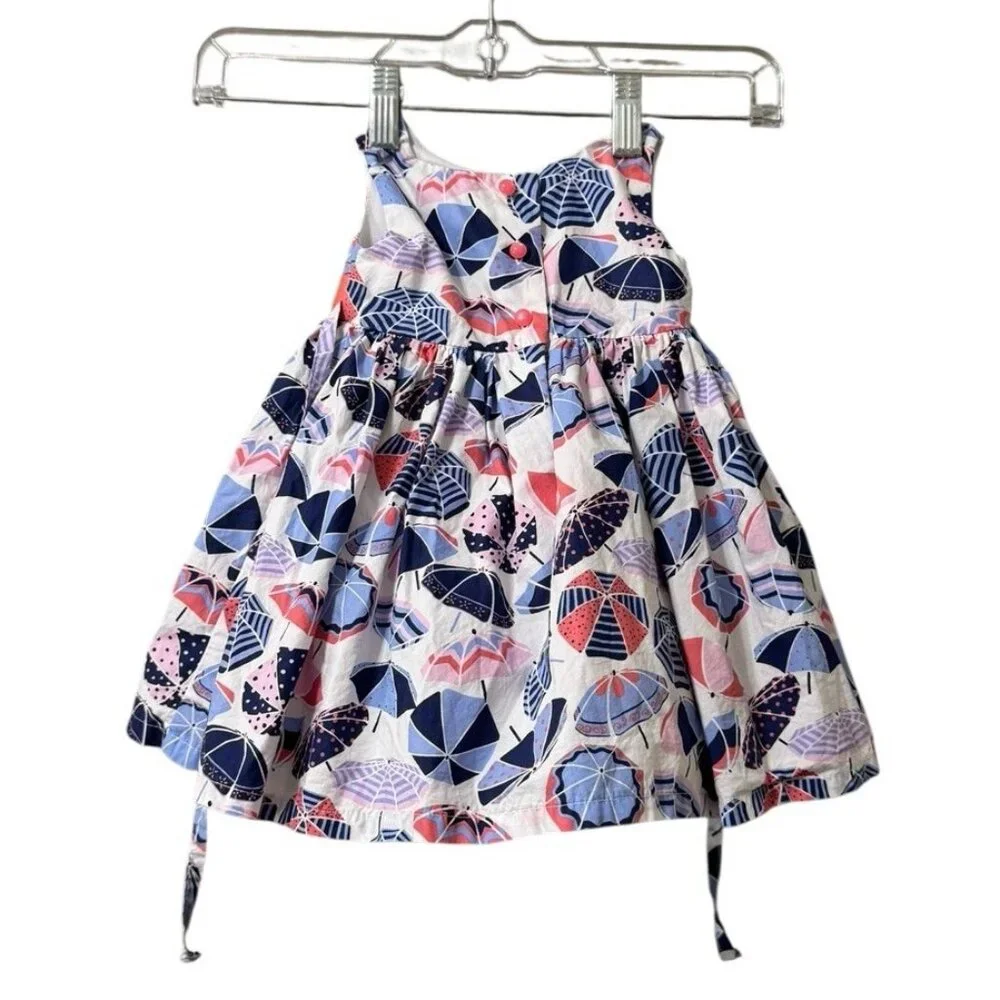 Jillians Closet 3-6 Month Old Girls Dress Summer Colorful Bow Lined Cotton Blend